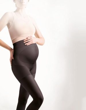 Strømpebukser til gravid 2-pak (sorte) fra Seraphine - XL