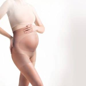 Strømpebukser til gravid, nude (2-pak) - Medium